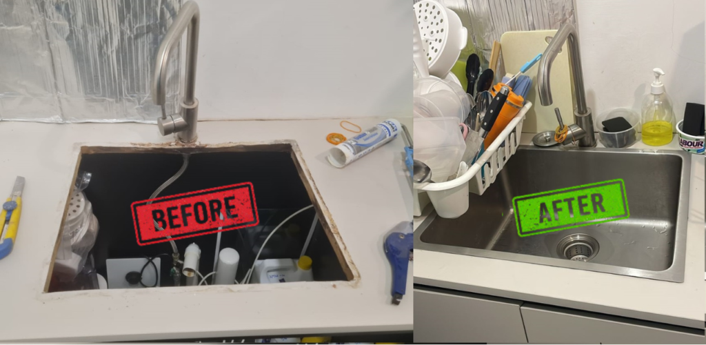 Puchong plumber repairing kitchen drain