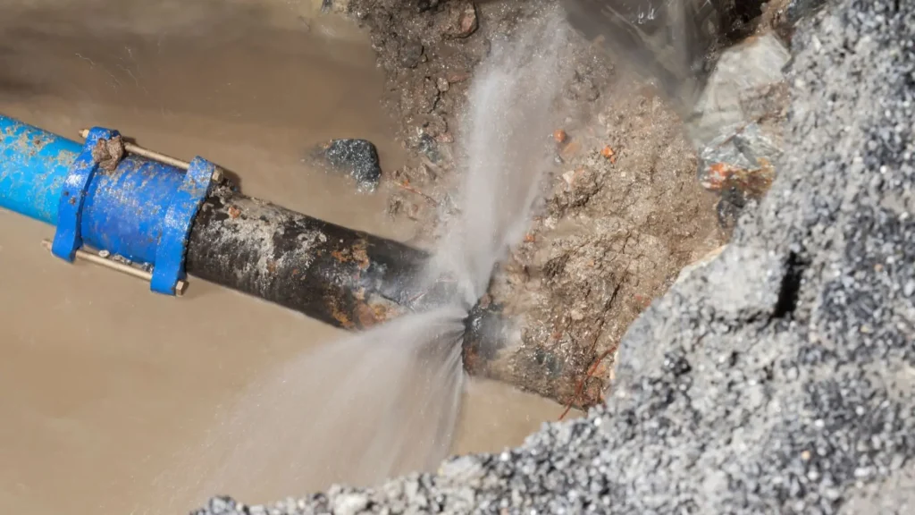 Emergency pipe leak repair in kitchen