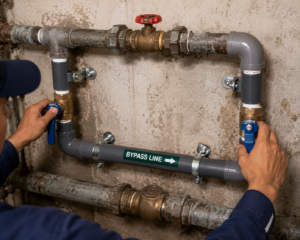 Underground water pipe repair